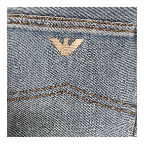 Armani Jeans J21 Regular Button Fly Straight Blue Men's 32x27 - Picture 4 of 12